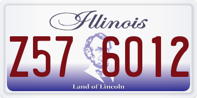 IL license plate Z576012