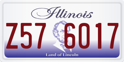 IL license plate Z576017