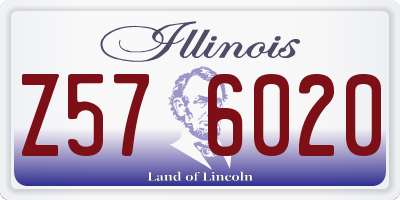 IL license plate Z576020