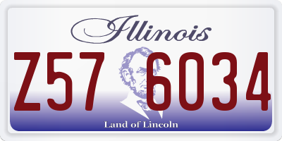 IL license plate Z576034