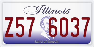 IL license plate Z576037
