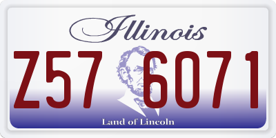 IL license plate Z576071