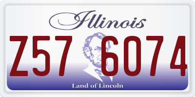 IL license plate Z576074