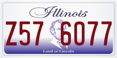 IL license plate Z576077