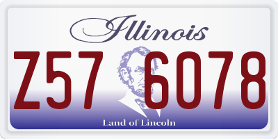 IL license plate Z576078