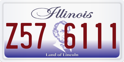 IL license plate Z576111