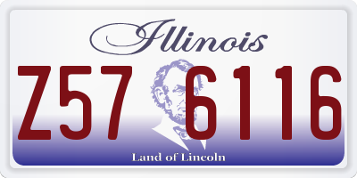 IL license plate Z576116