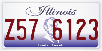 IL license plate Z576123
