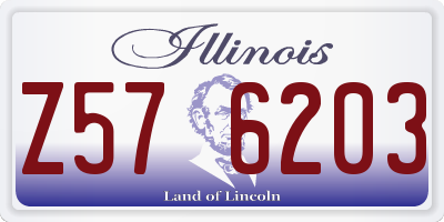 IL license plate Z576203