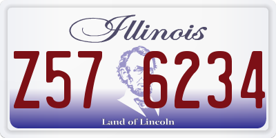 IL license plate Z576234