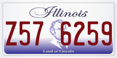 IL license plate Z576259