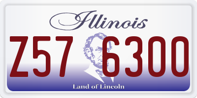 IL license plate Z576300