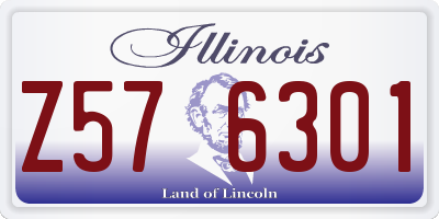 IL license plate Z576301