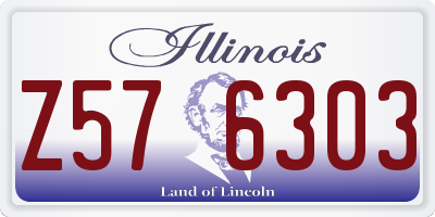 IL license plate Z576303