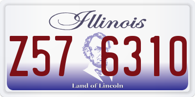 IL license plate Z576310