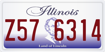 IL license plate Z576314