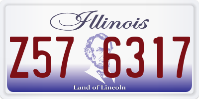IL license plate Z576317