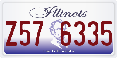 IL license plate Z576335