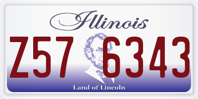 IL license plate Z576343