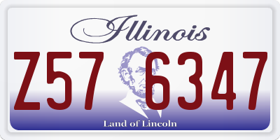 IL license plate Z576347