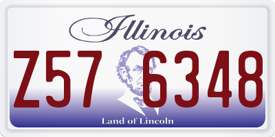 IL license plate Z576348