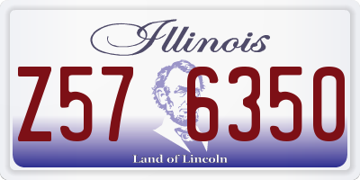 IL license plate Z576350