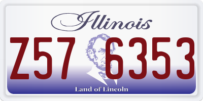 IL license plate Z576353
