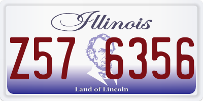 IL license plate Z576356