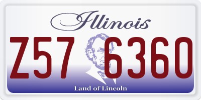 IL license plate Z576360