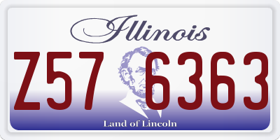 IL license plate Z576363