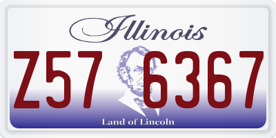 IL license plate Z576367
