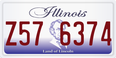 IL license plate Z576374
