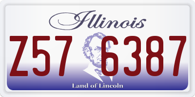 IL license plate Z576387