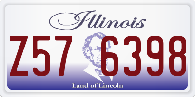 IL license plate Z576398