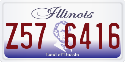 IL license plate Z576416