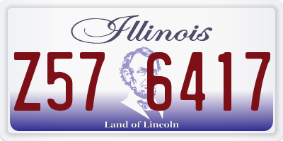 IL license plate Z576417