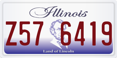 IL license plate Z576419