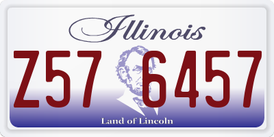 IL license plate Z576457