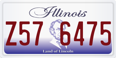 IL license plate Z576475