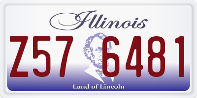 IL license plate Z576481