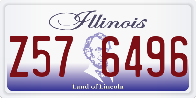 IL license plate Z576496