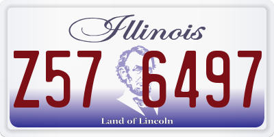 IL license plate Z576497