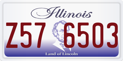 IL license plate Z576503