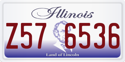 IL license plate Z576536