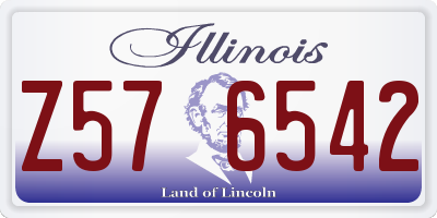 IL license plate Z576542