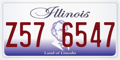 IL license plate Z576547