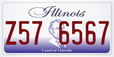 IL license plate Z576567