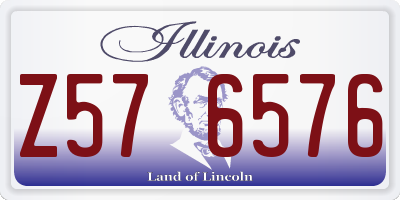 IL license plate Z576576