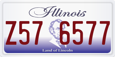 IL license plate Z576577
