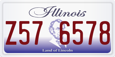 IL license plate Z576578